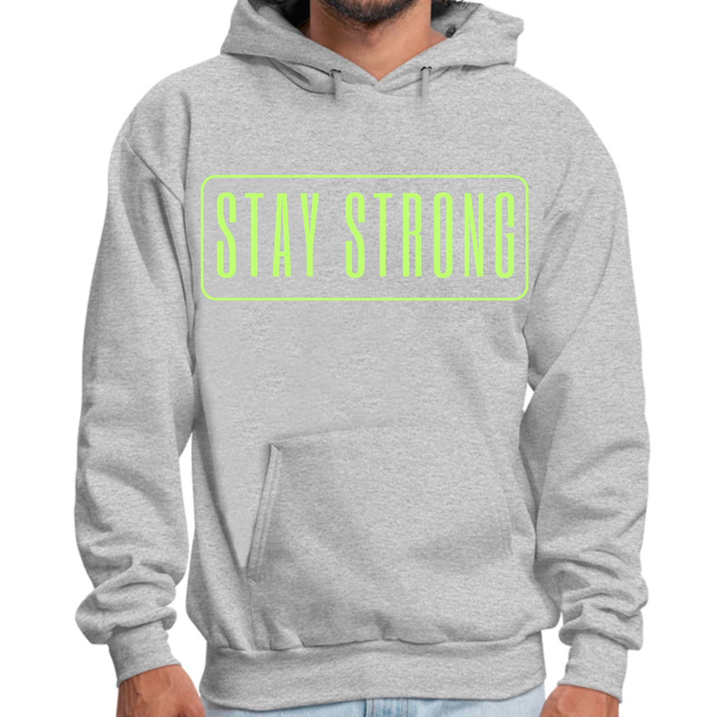Mens Graphic Hoodie Stay Strong Neon Print