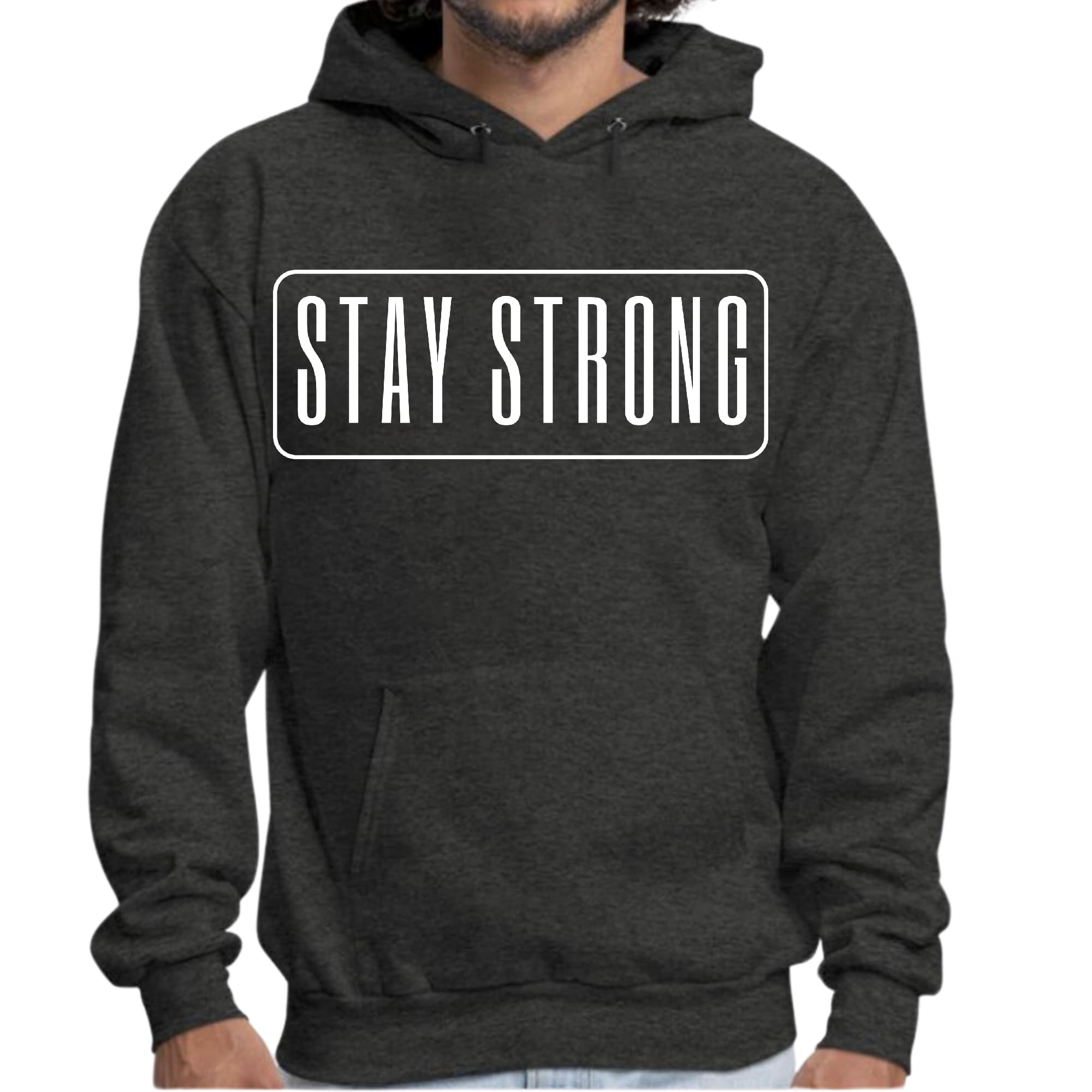 Mens Graphic Hoodie Stay Strong Print