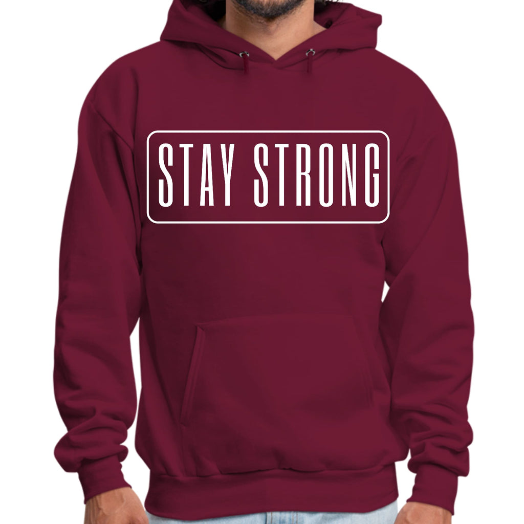Mens Graphic Hoodie Stay Strong Print