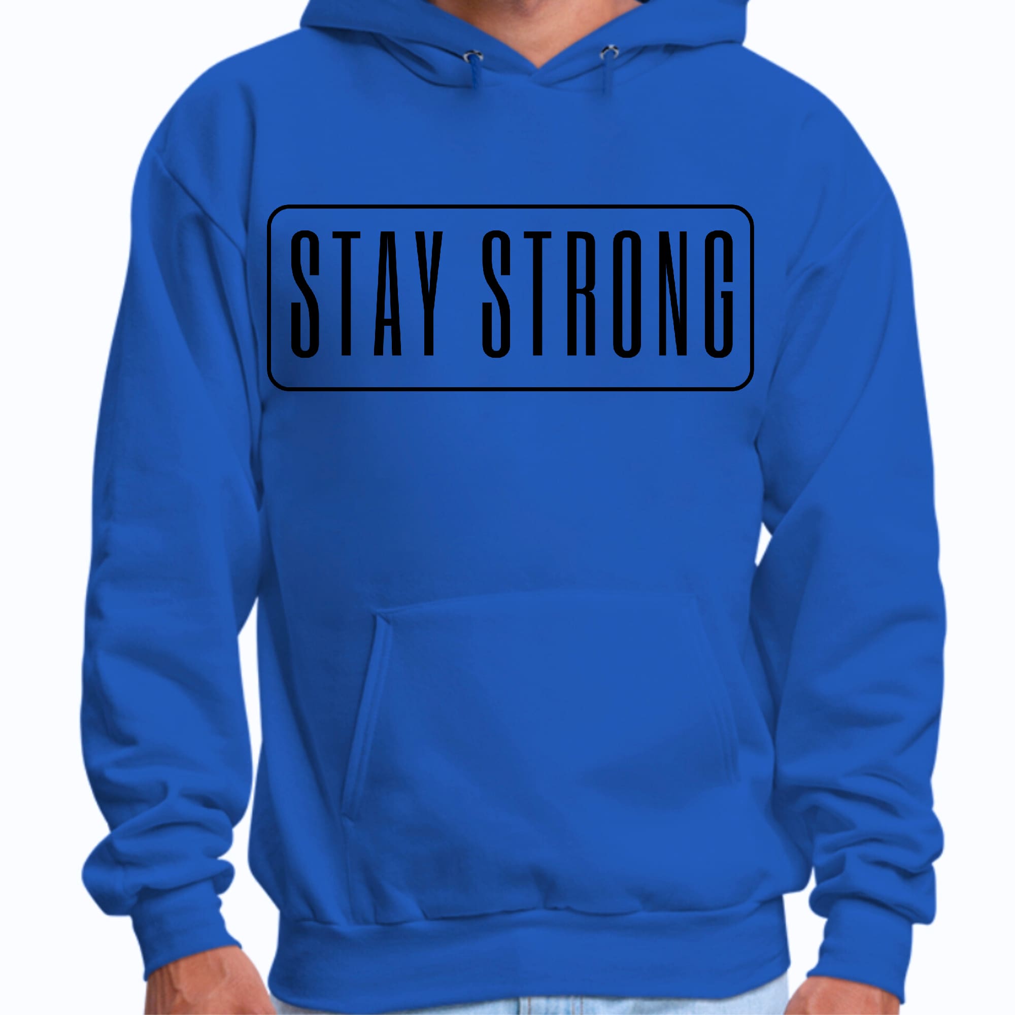 Mens Graphic Hoodie Stay Strong Print