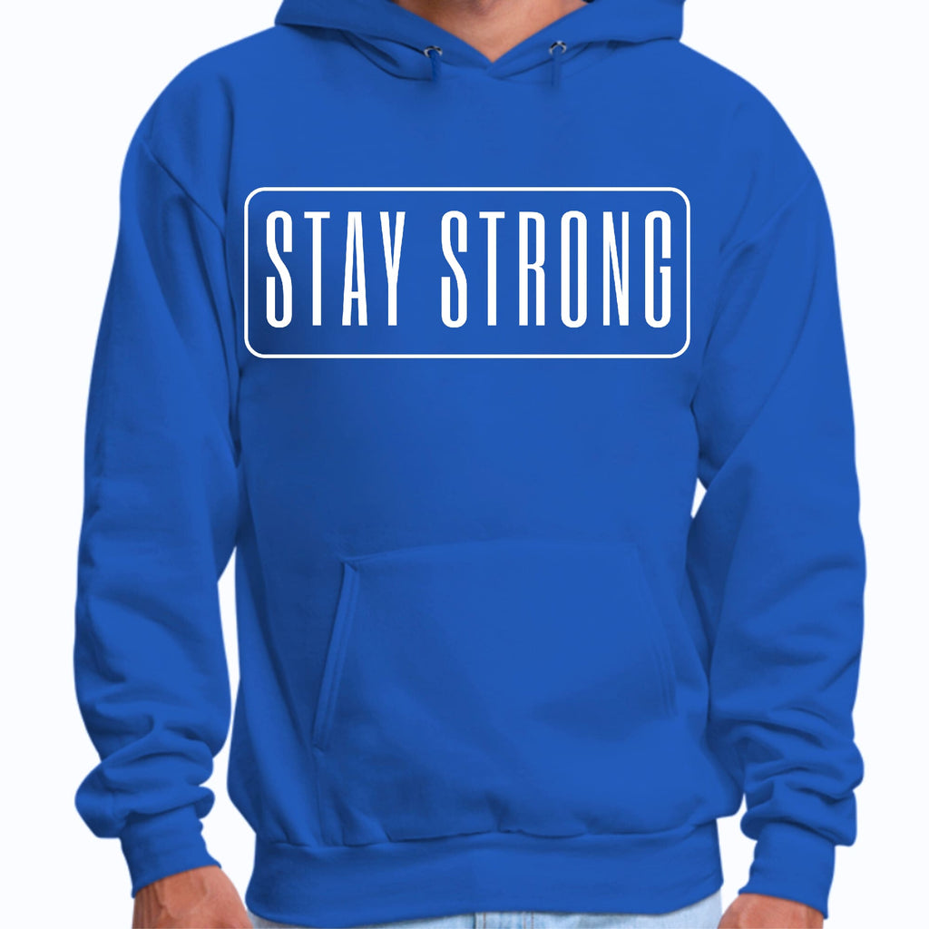 Mens Graphic Hoodie Stay Strong Print