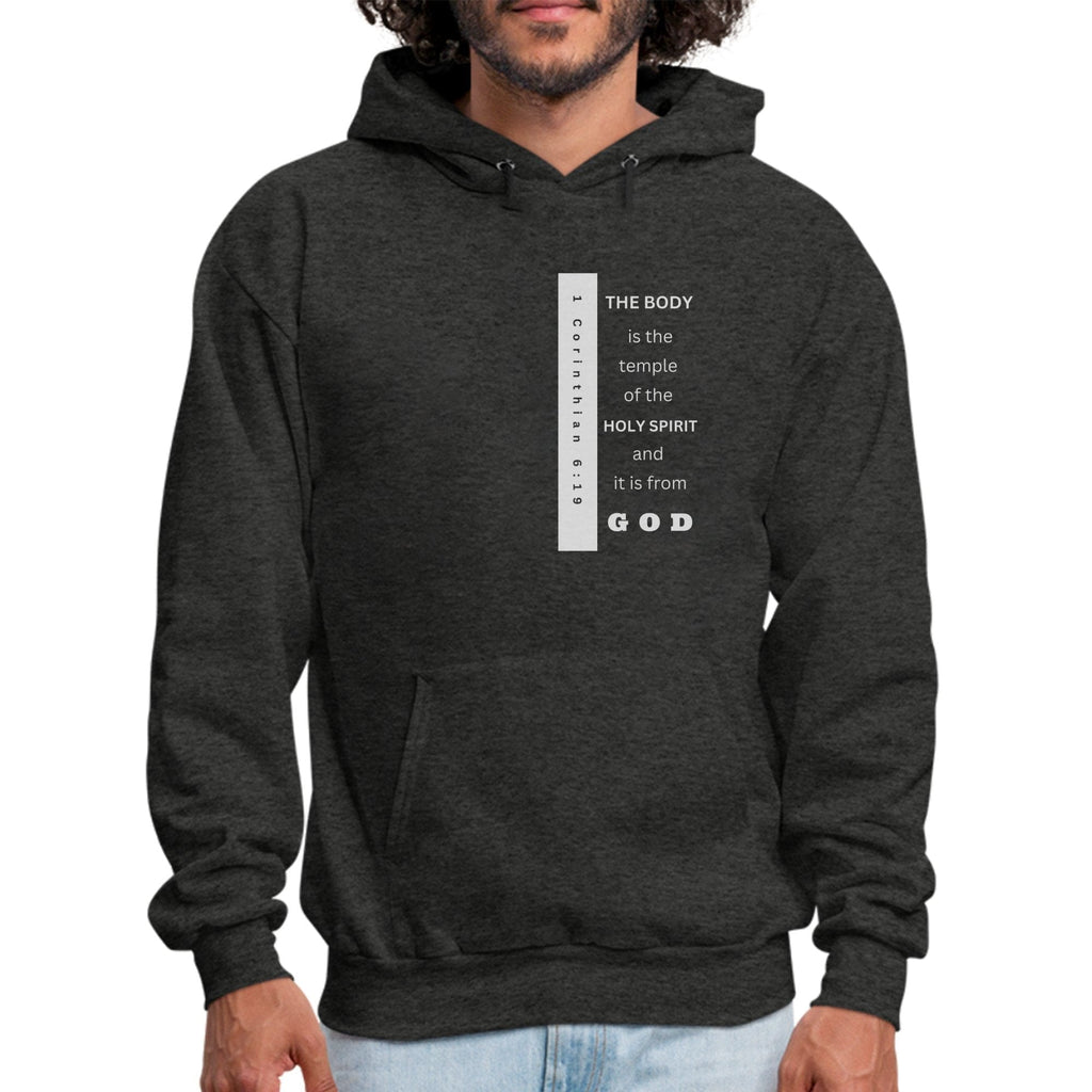 Mens Graphic Hoodie - the Body is the Temple of the Holy Spirit