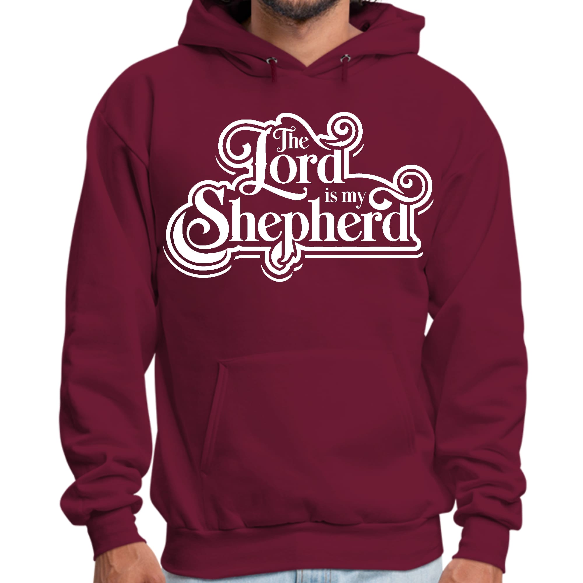Mens Graphic Hoodie the Lord is my Shepherd