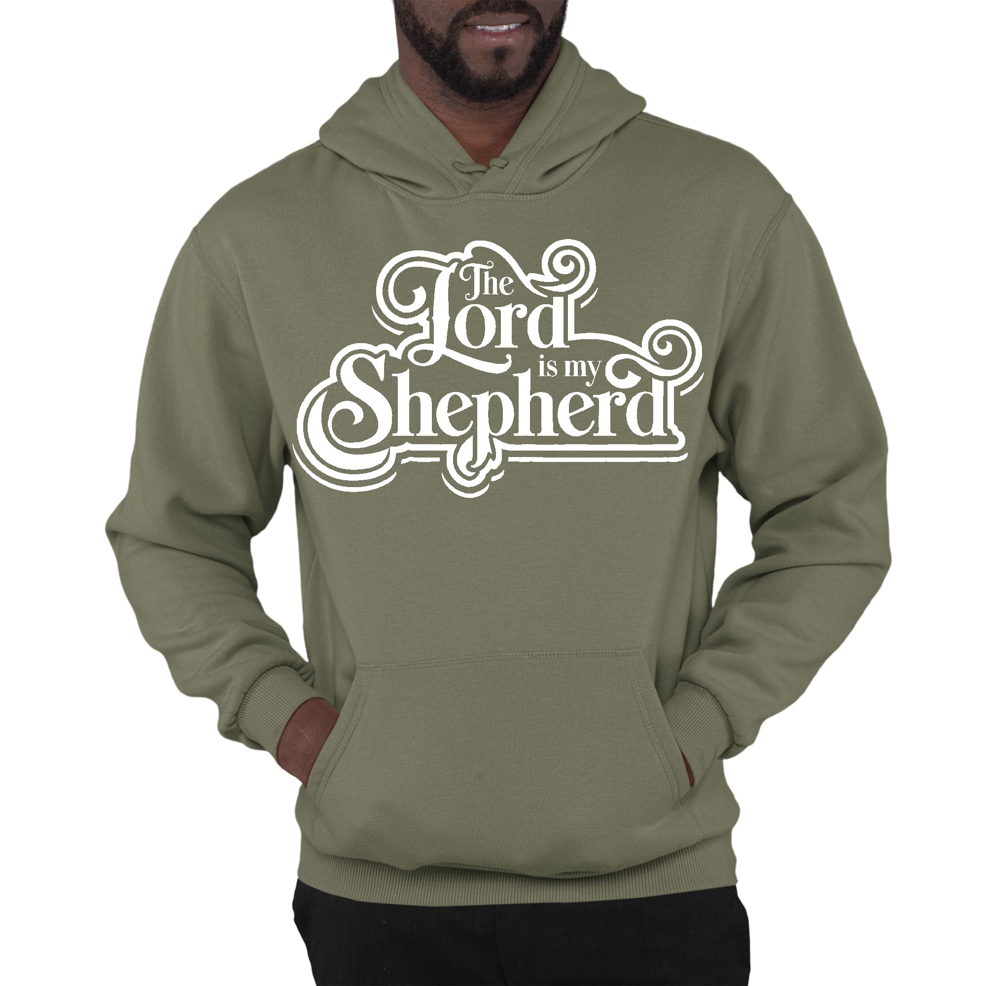Mens Graphic Hoodie the Lord is my Shepherd