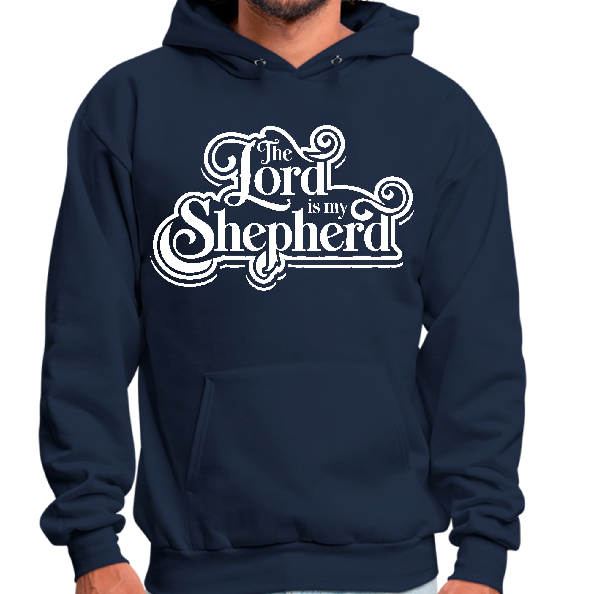 Mens Graphic Hoodie the Lord is my Shepherd