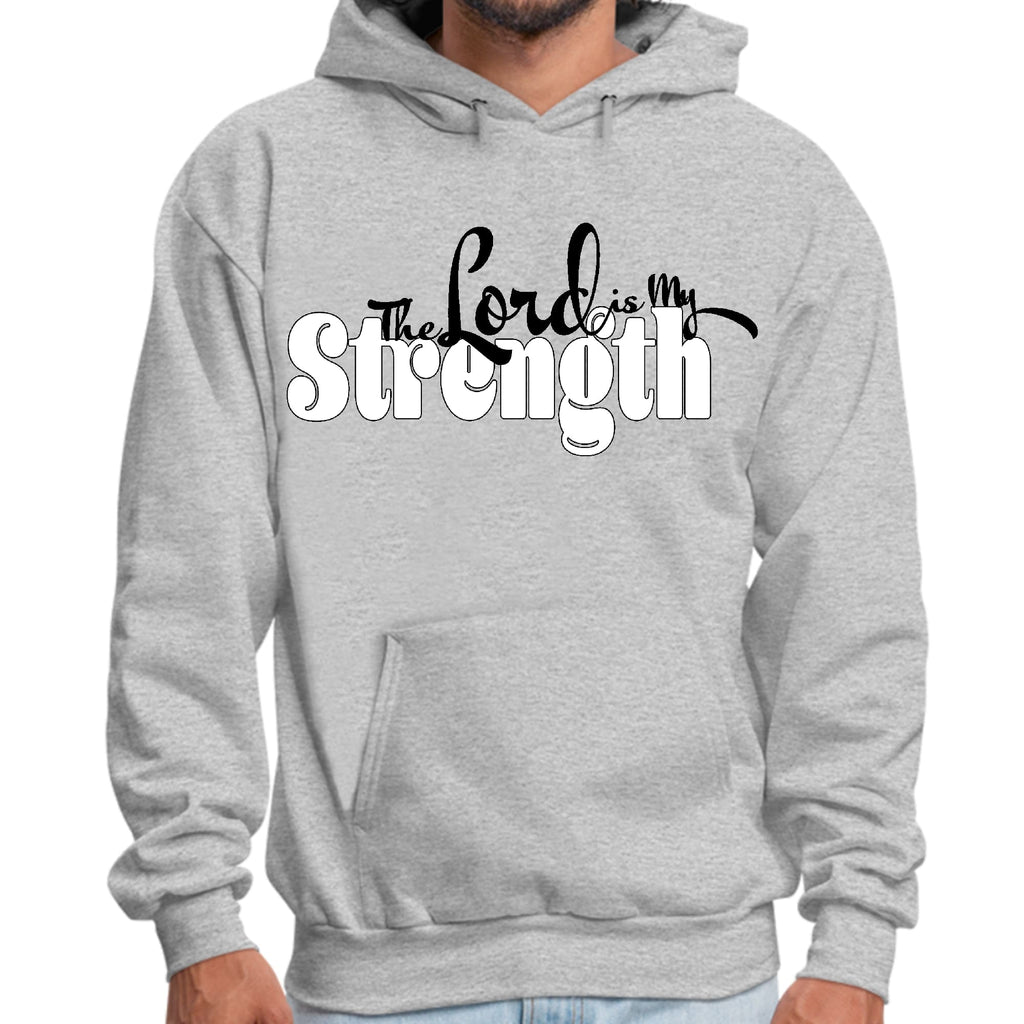 Mens Graphic Hoodie the Lord is my Strength Print