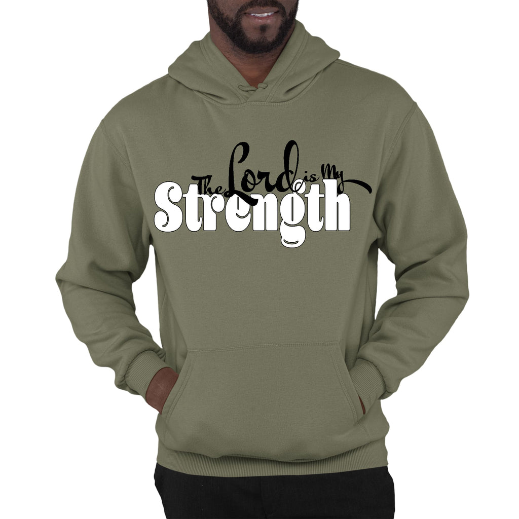 Mens Graphic Hoodie the Lord is my Strength Print