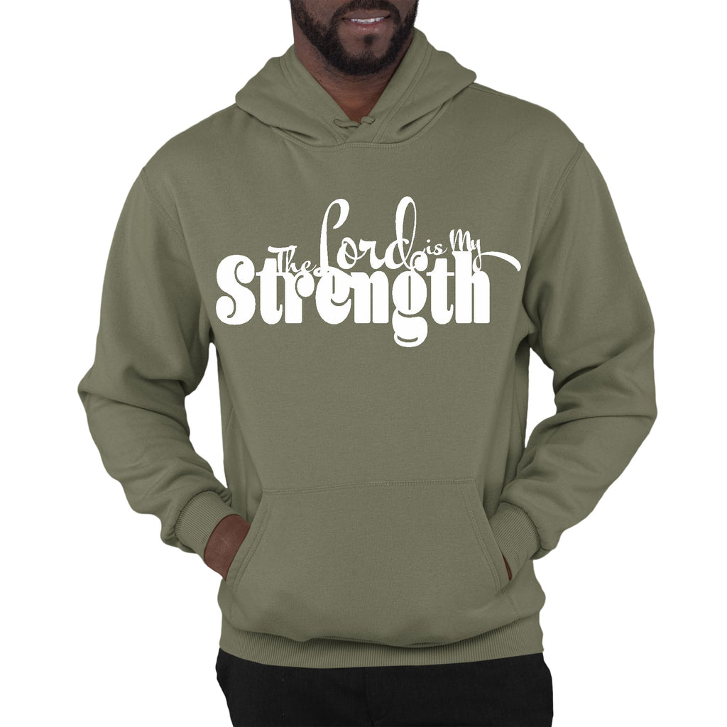 Mens Graphic Hoodie the Lord is my Strength Print