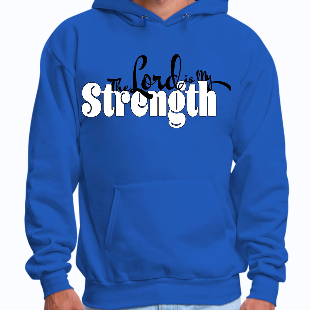 Mens Graphic Hoodie the Lord is my Strength Print