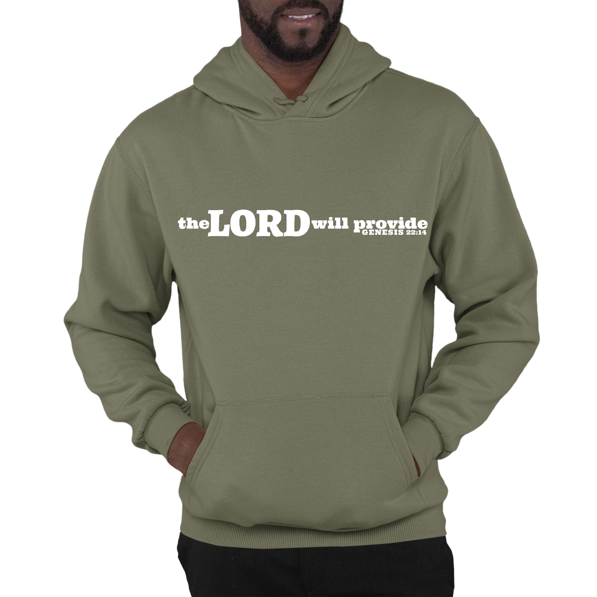 Mens Graphic Hoodie the Lord will Provide Print