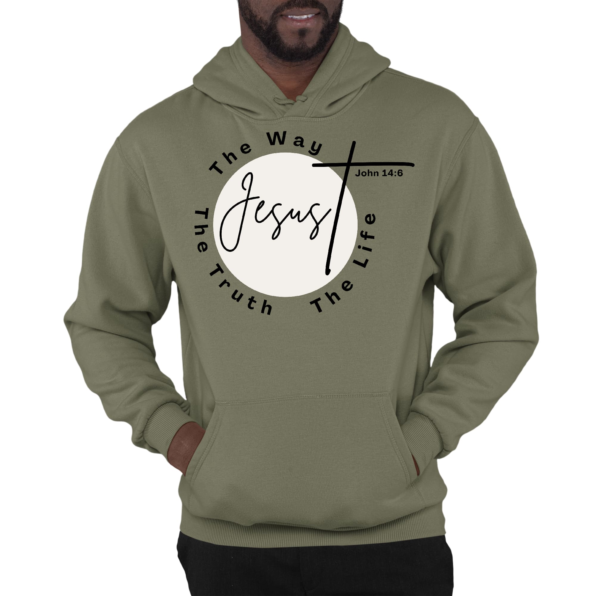 Mens Graphic Hoodie the Truth the Way the Life