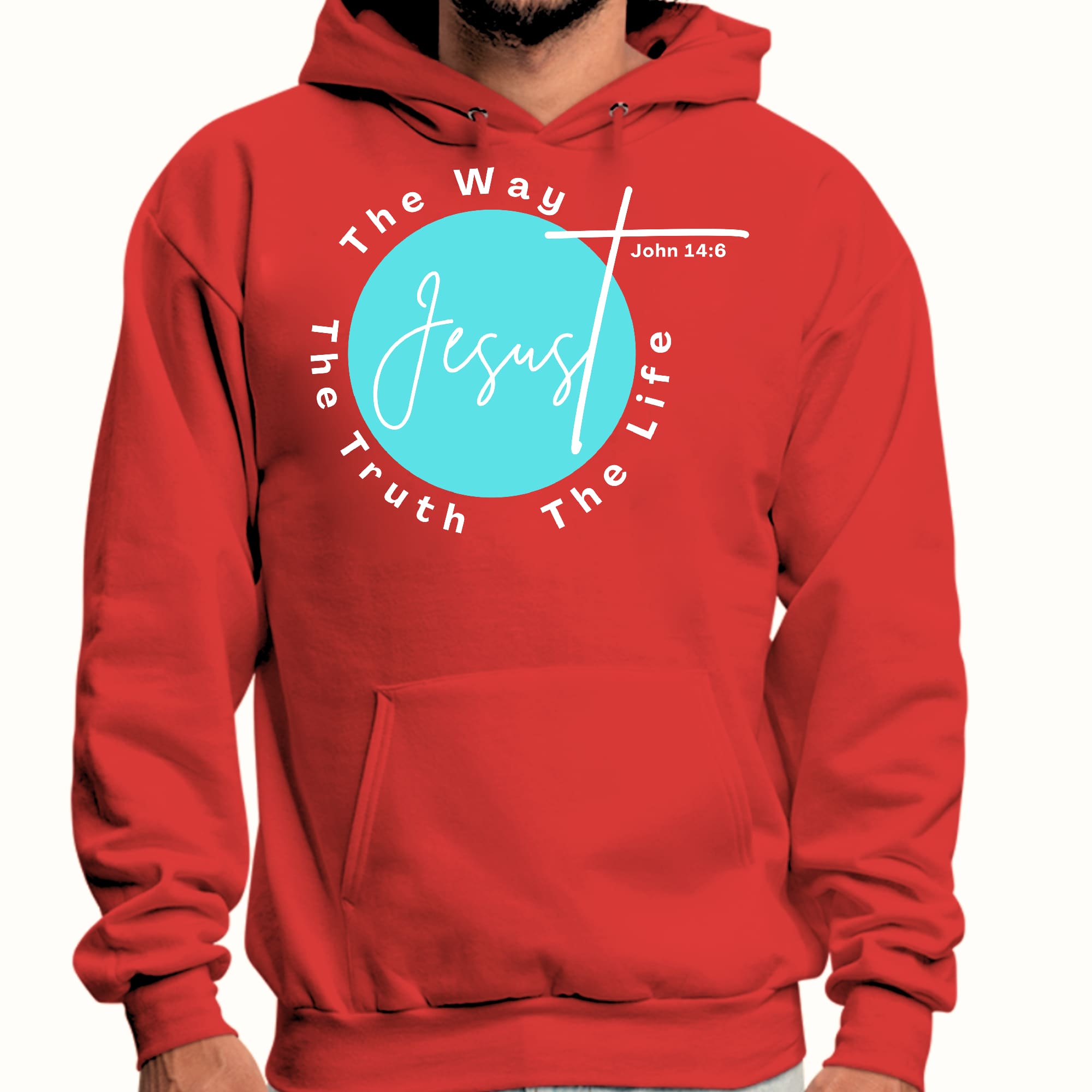 Mens Graphic Hoodie the Truth the Way the Life