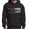 Mens Graphic Hoodie Think on these Things