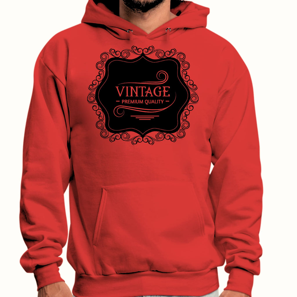 Mens Graphic Hoodie Vintage Premium Quality Black Illustration