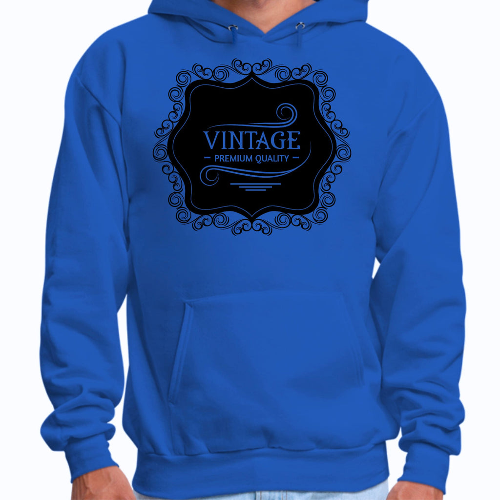 Mens Graphic Hoodie Vintage Premium Quality Black Illustration