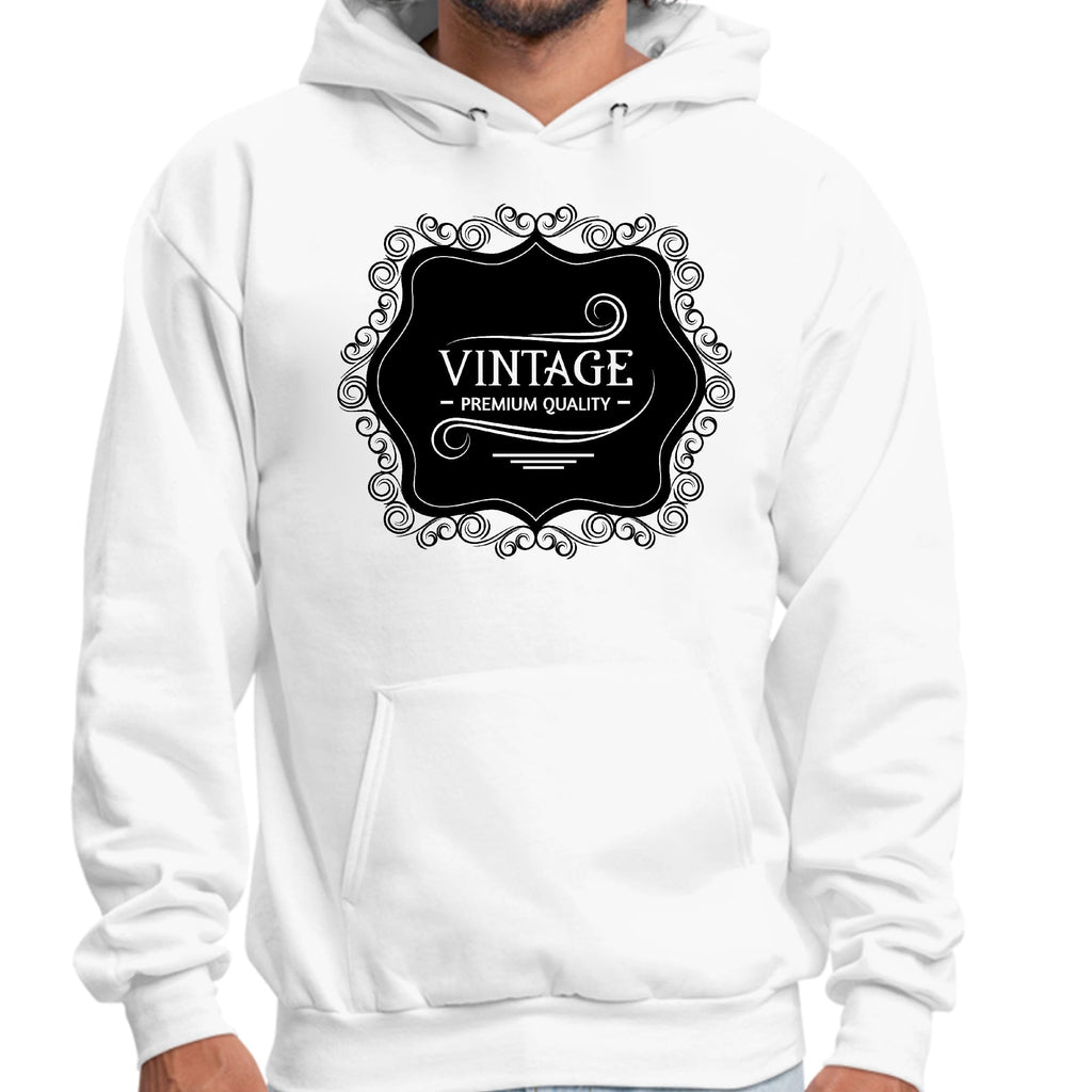 Mens Graphic Hoodie Vintage Premium Quality Black Illustration