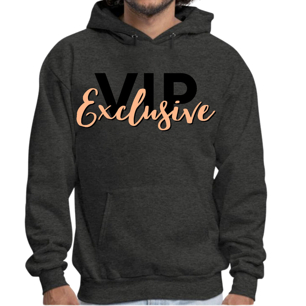 Mens Graphic Hoodie Vip Exclusive Black and Beige - Affirmation