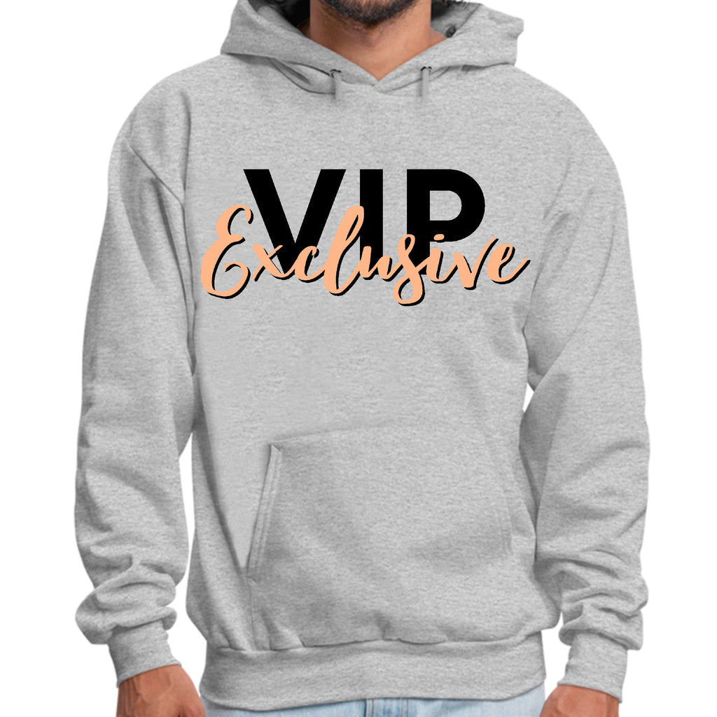 Mens Graphic Hoodie Vip Exclusive Black and Beige - Affirmation