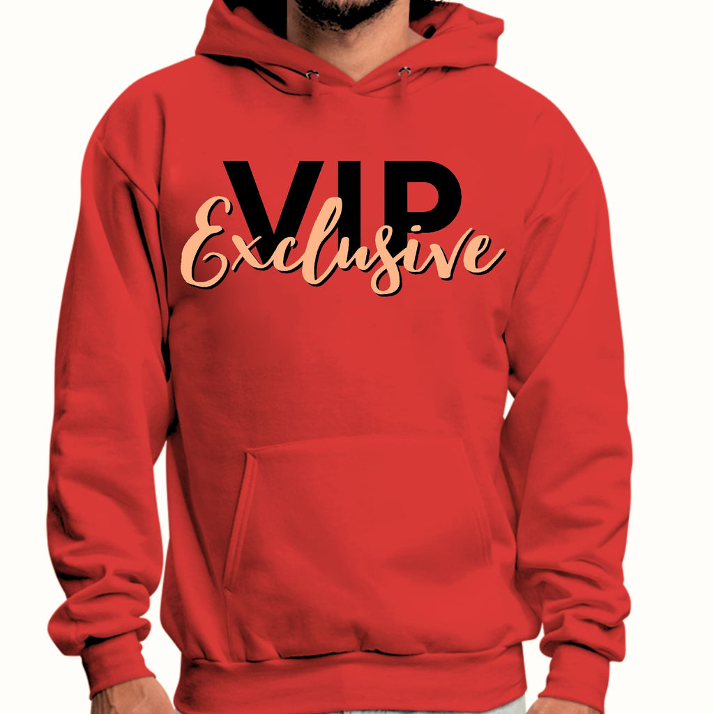 Mens Graphic Hoodie Vip Exclusive Black and Beige - Affirmation