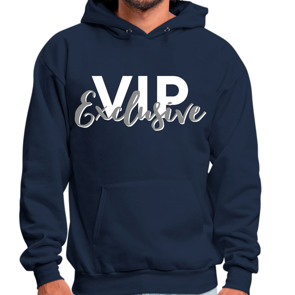 Mens Graphic Hoodie Vip Exclusive Grey and White - Affirmation