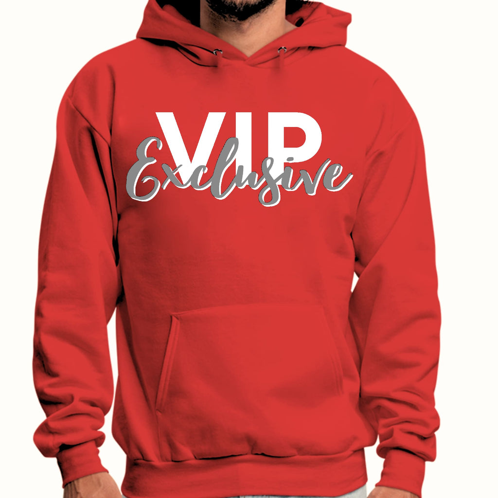 Mens Graphic Hoodie Vip Exclusive Grey and White - Affirmation