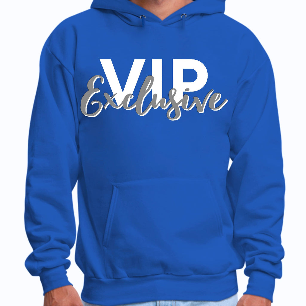 Mens Graphic Hoodie Vip Exclusive Grey and White - Affirmation