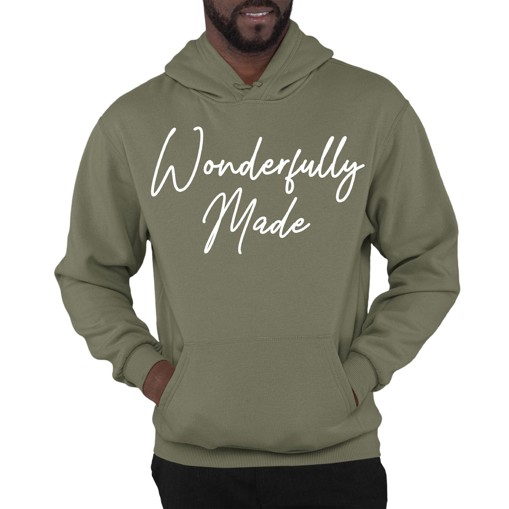 Mens Graphic Hoodie Wonderfully Made