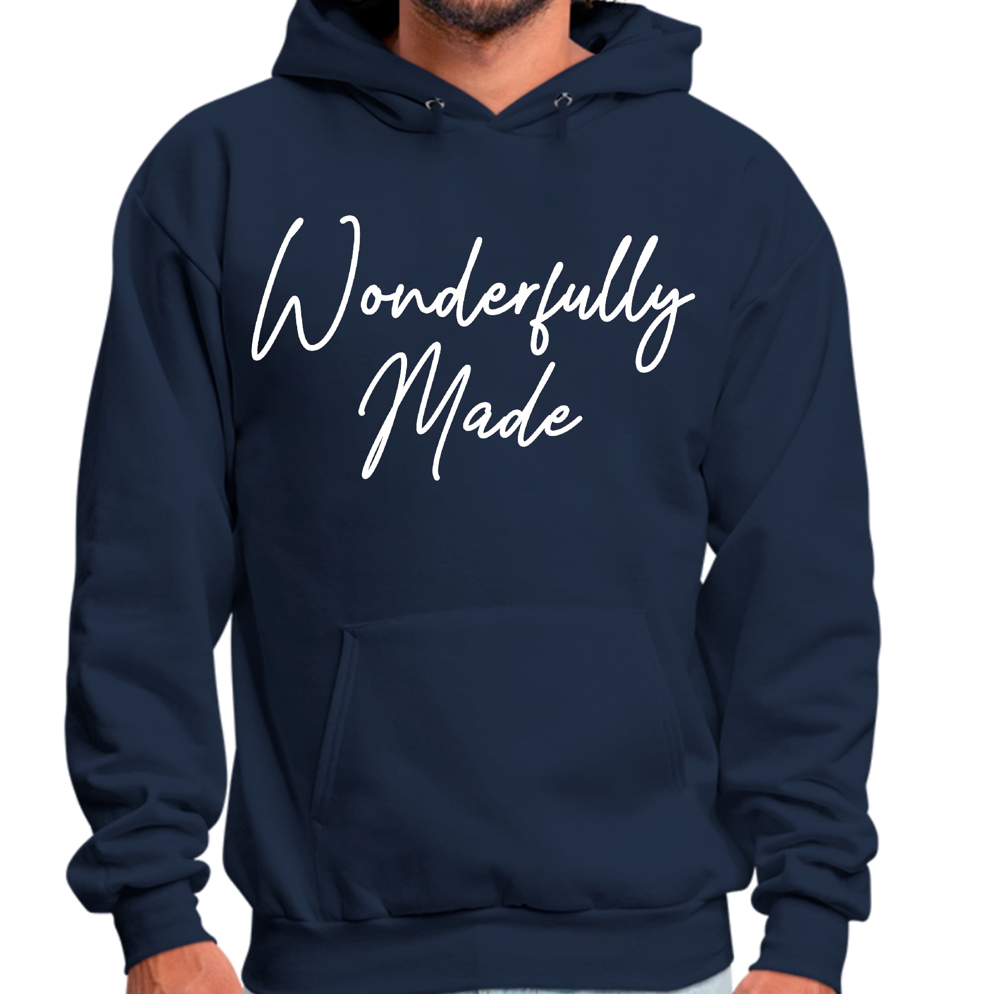 Mens Graphic Hoodie Wonderfully Made