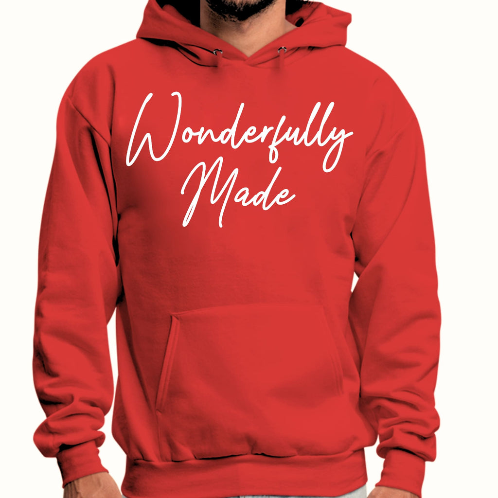 Mens Graphic Hoodie Wonderfully Made