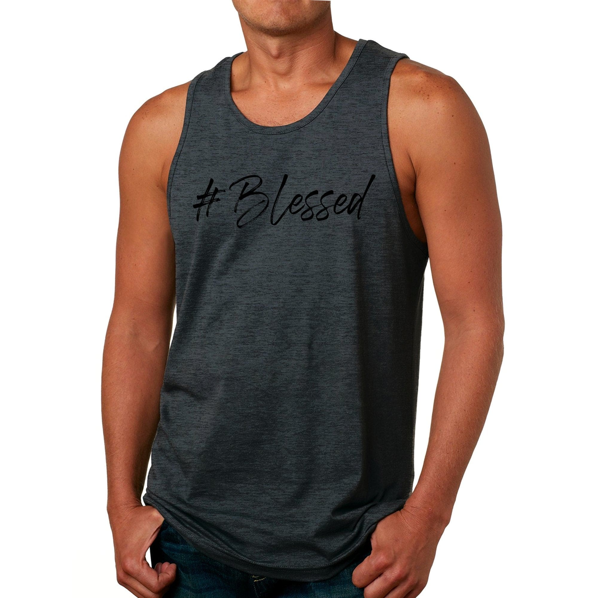 Mens Graphic Tank Top #blessed