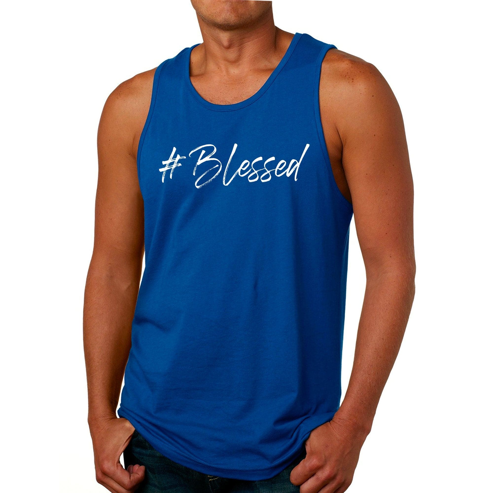 Mens Graphic Tank Top #blessed