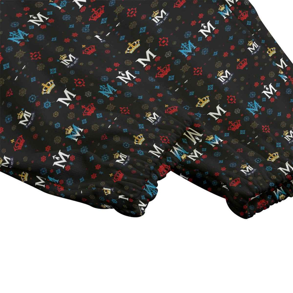 Men's Joggers MUNSIEUR All-Over Print Knitted Fleece "Coolie"
