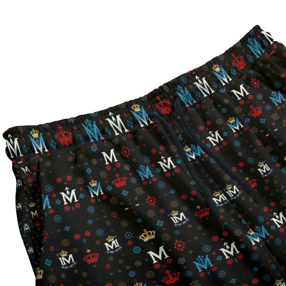 Men's Joggers MUNSIEUR All-Over Print Knitted Fleece "Coolie"