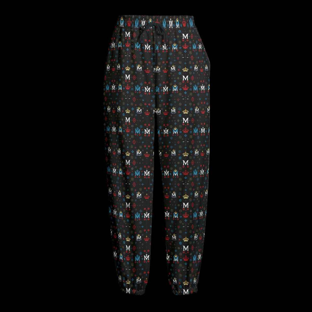 Men's Joggers MUNSIEUR All-Over Print Knitted Fleece "Coolie"