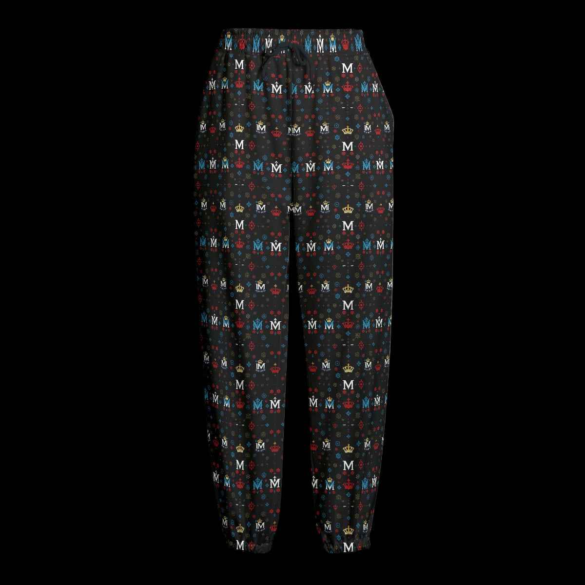 Men's Joggers MUNSIEUR All-Over Print Knitted Fleece "Coolie"