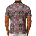 Munsieur Men's Lightweight Hawaiian Tee with Bold Pattern
