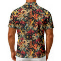 Munsieur Men's Lightweight Hawaiian Tee with Bold Dragon Print
