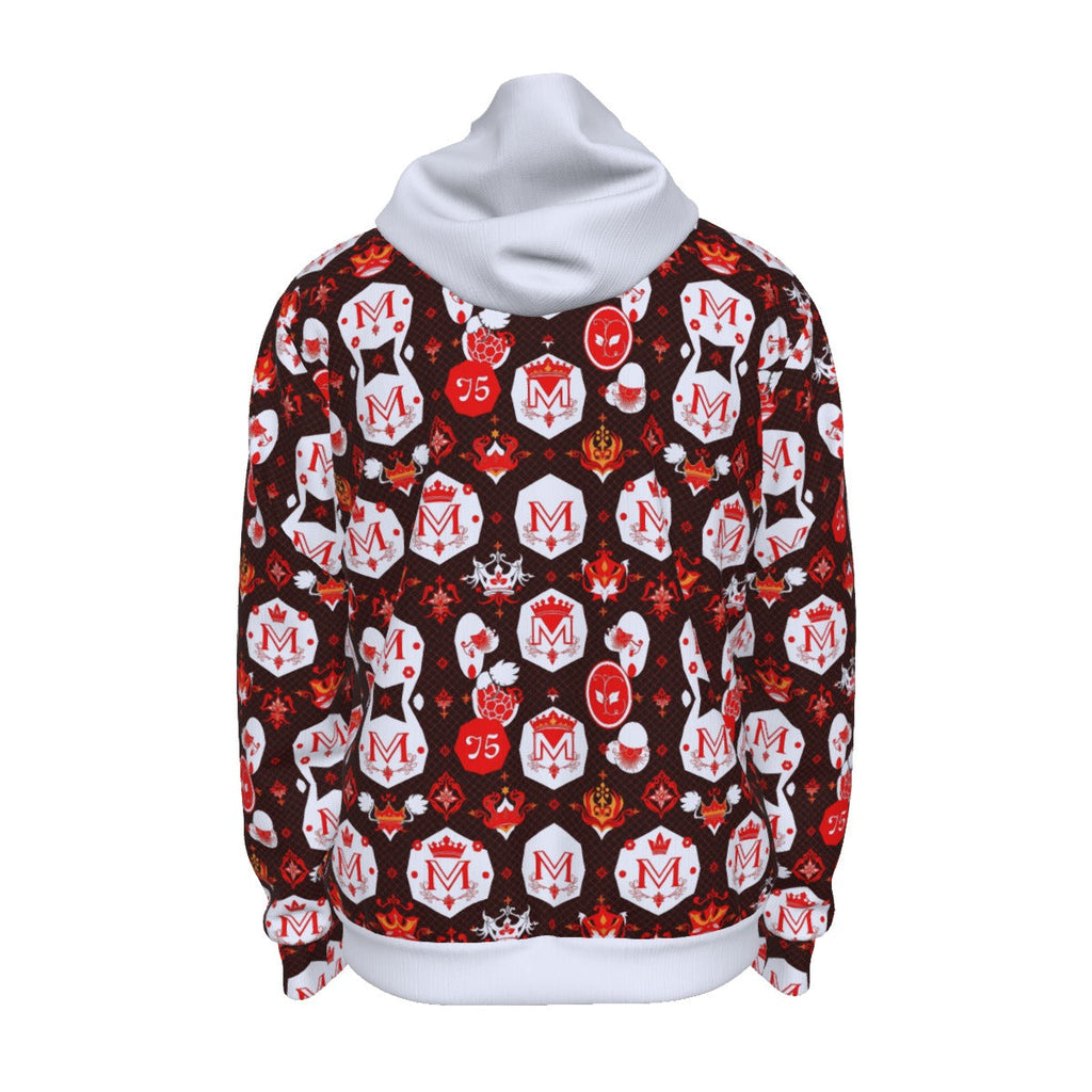 Munsieur Men's Luxury Zipper Hoodie with Bold Pattern