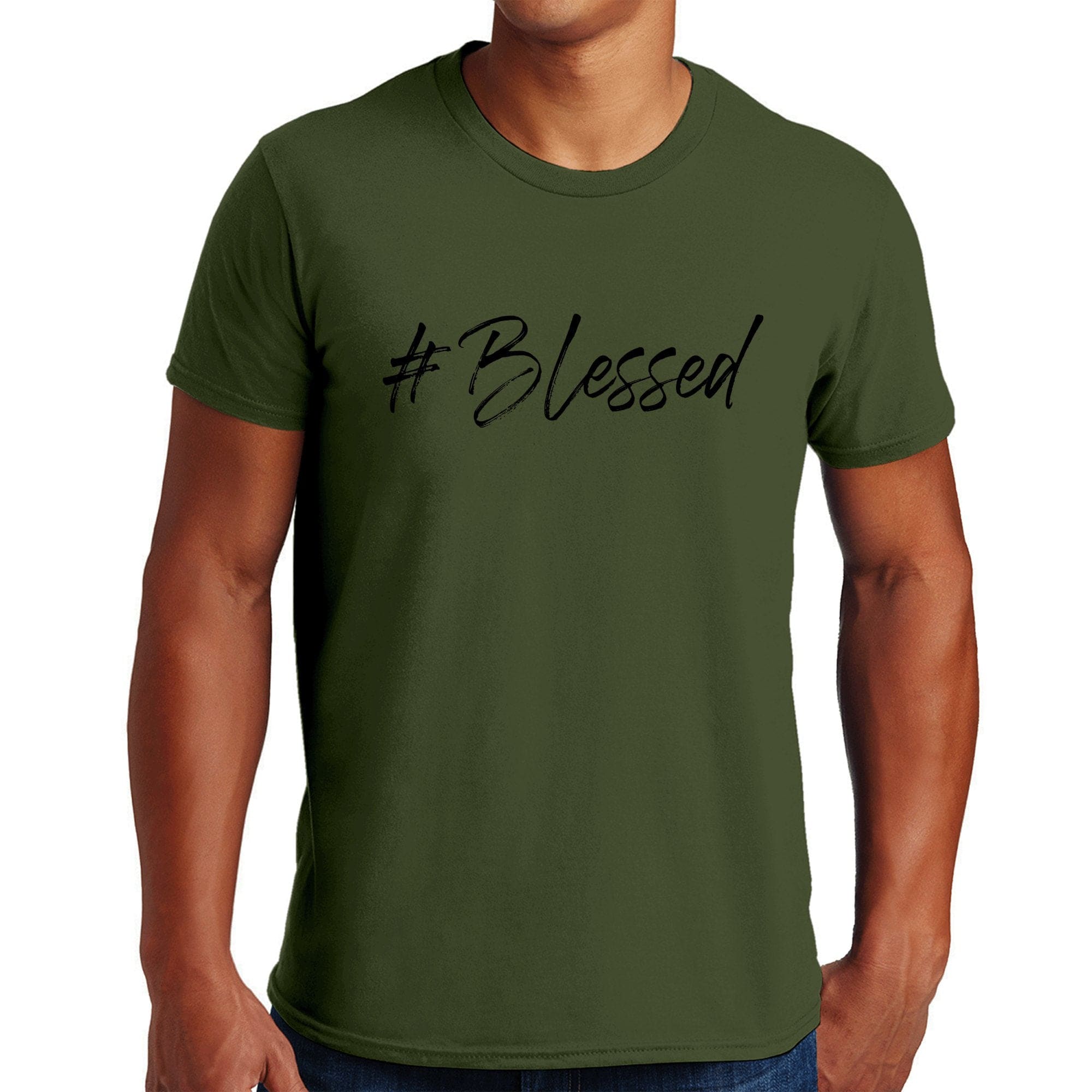Mens Short Sleeve Graphic T-shirt #blessed