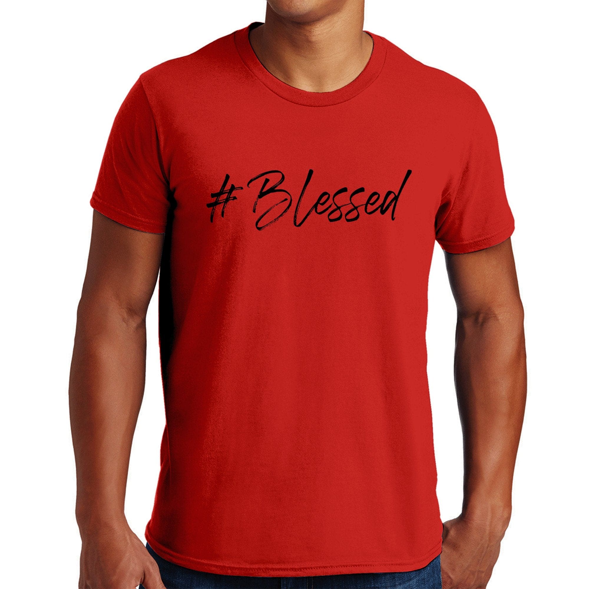 Mens Short Sleeve Graphic T-shirt #blessed
