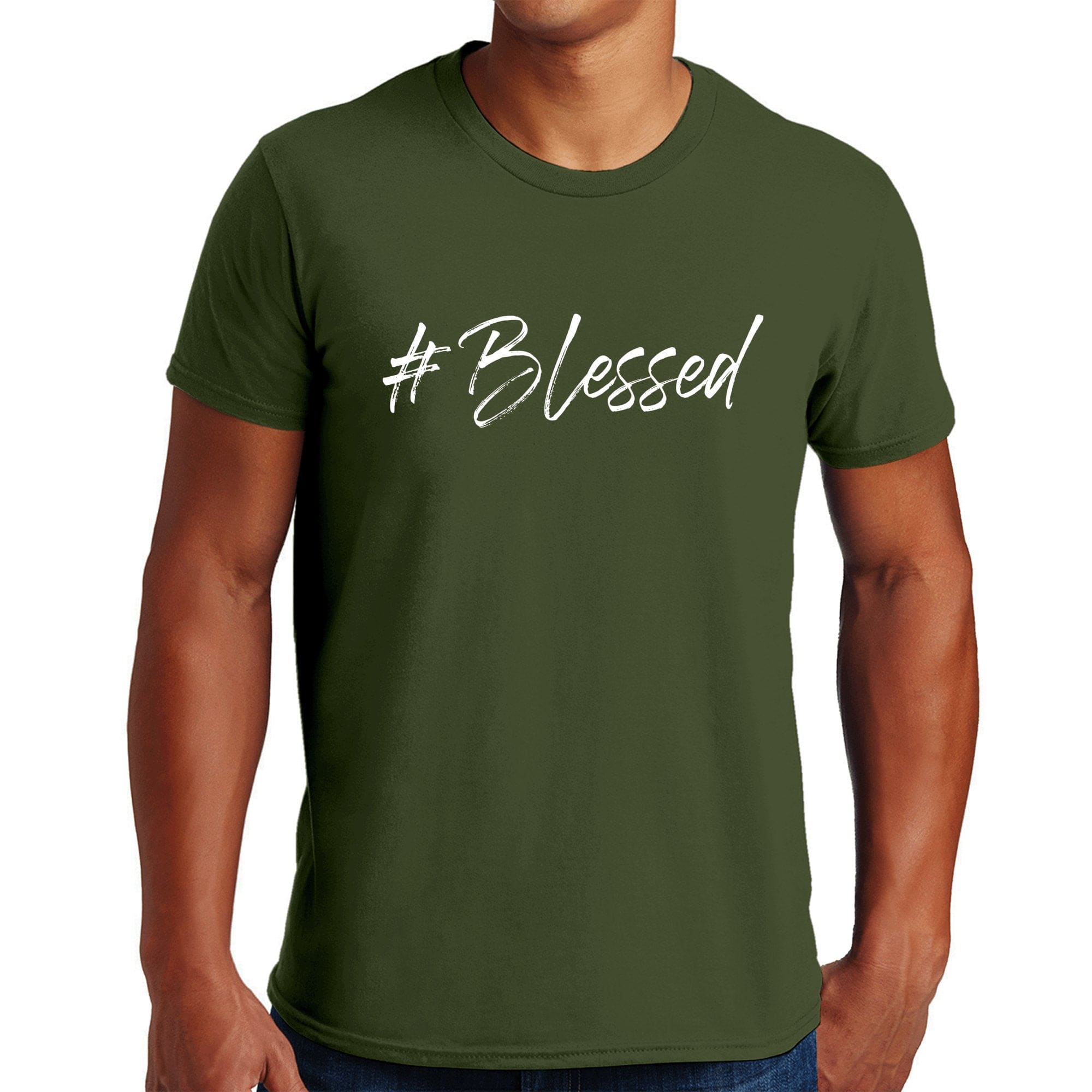 Mens Short Sleeve Graphic T-shirt #blessed