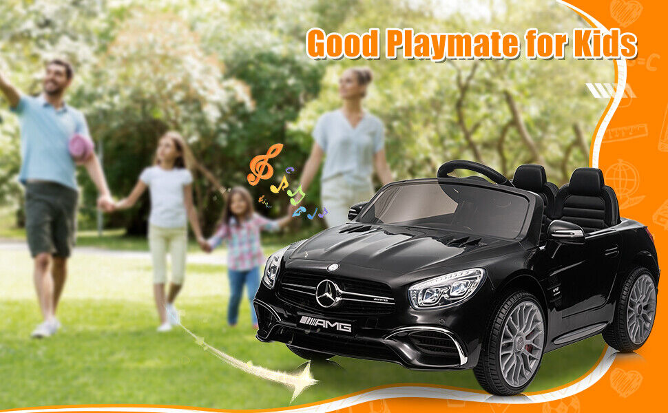 Electric Mercedes Benz AMG SL65 Ride-On Car for Kids with Remote Control and LED Lights - 12V
