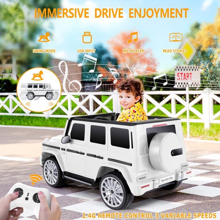 Mercedes Benz G500 12V Ride On Car for Kids with Remote Control and Music Player