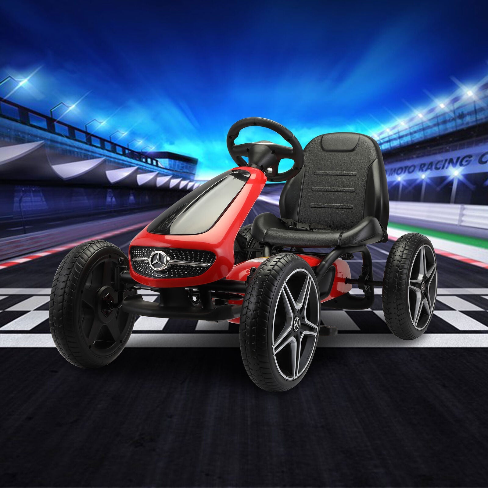 Mercedes Benz Licensed Electric Go Kart for Kids with Horn and Music