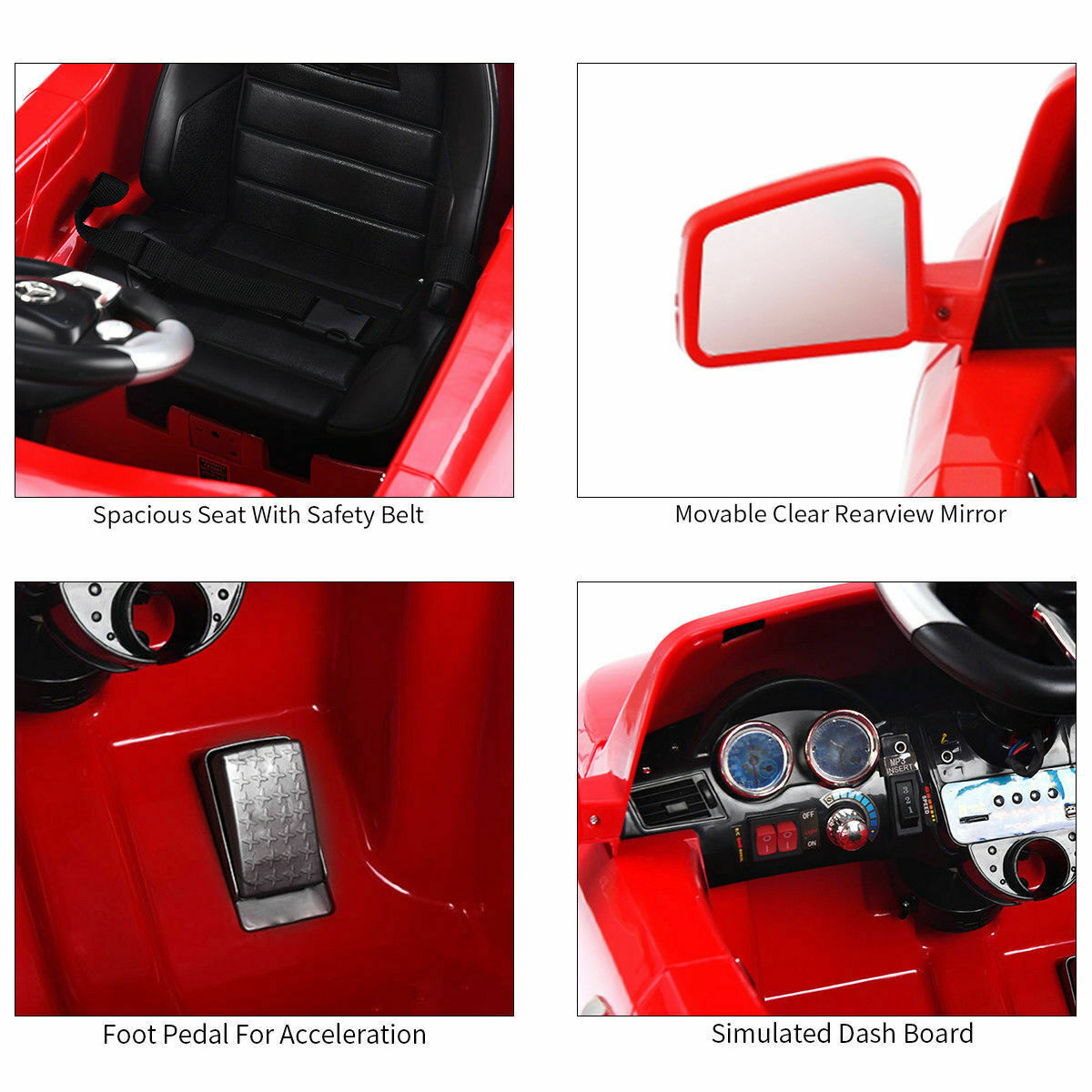 Mercedes Benz ML350 Licensed Electric Ride On Car for Kids with MP3 and Remote Control - Red