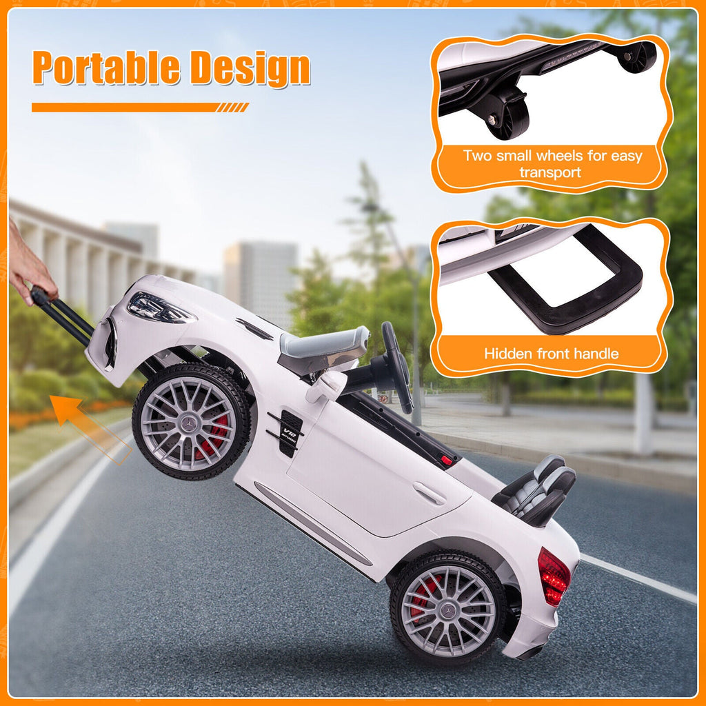 Mercedes Benz SL65 12V Kids Electric Ride-On Car - White with Remote Control and Mp3 Player