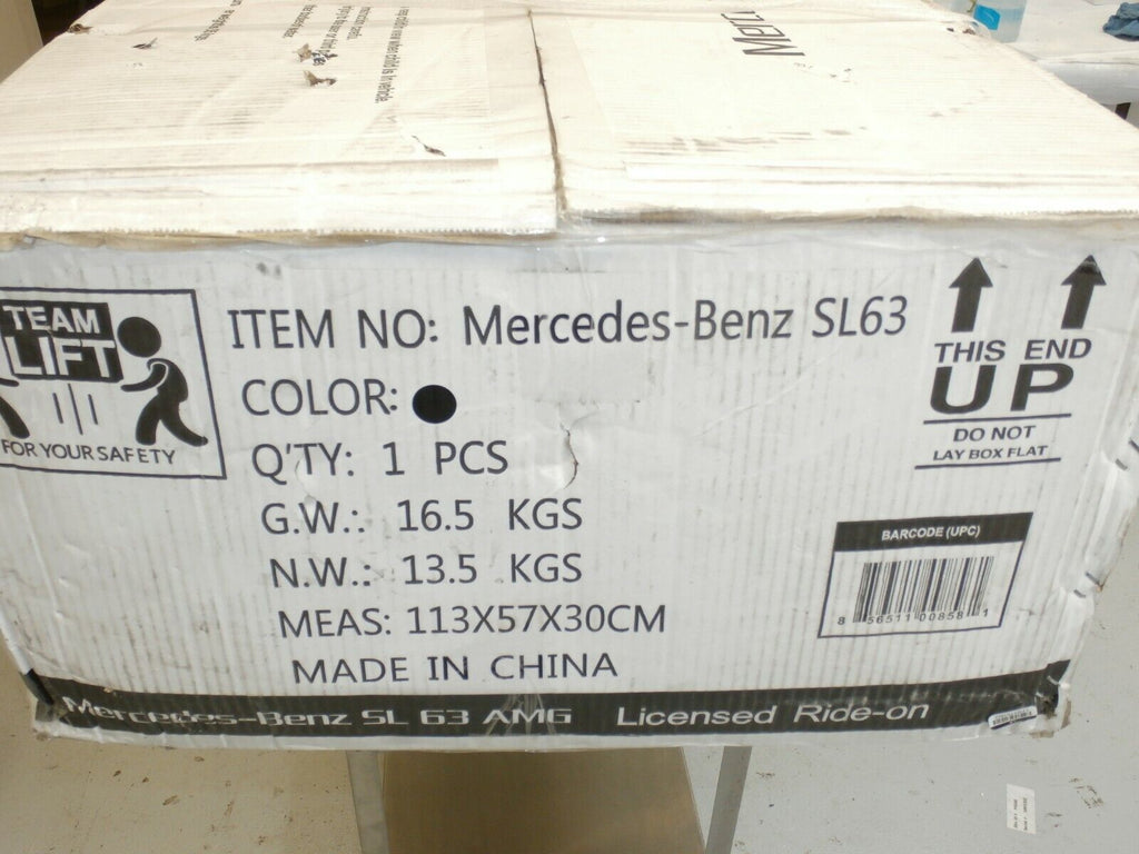 Mercedes SL-63 Kids Ride-On Toy Car - Black by Best Ride On Cars