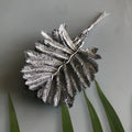 Metallic silver gold & white eucalyptus leaf bunch 6-pack living room