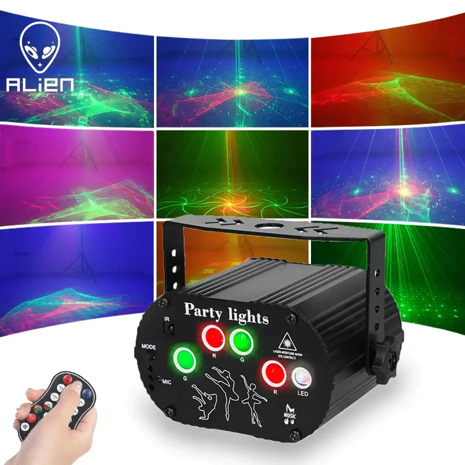 Mini black aurora laser light projector for bedroom party lighting