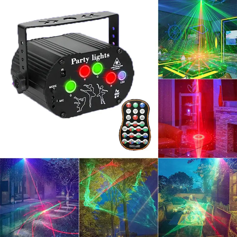 Mini black aurora laser light projector for bedroom party lighting